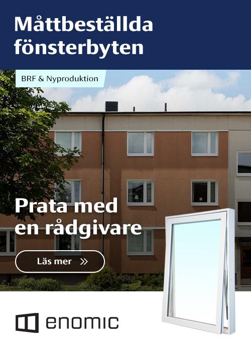 Enomic banner - Måttbeställda fönsterbyten till BRF och företag